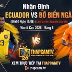 Ảnh bìa nhận định trận đấu Ecuador vs Bờ Biển Ngà (06h00, 15/06) tại bảng E World Cup 2026 trên nền tảng ThapcamTV.